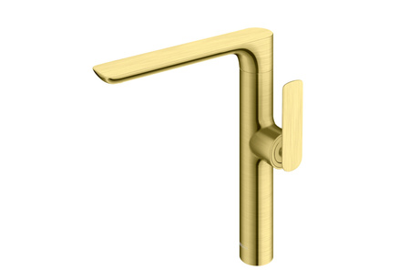 EXPERIENCE Gold 1-otworowa bateria umywalkowa z obrotową wylewką