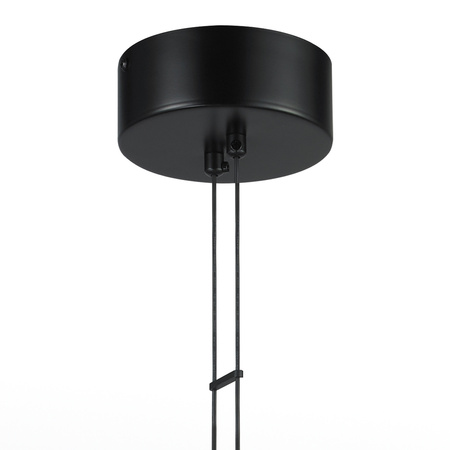 Lampa wisząca COCO 1, 40 cm - LED, czarny minimalistyczny ring