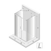KABINA PRIME PROSTOKĄTNA PRZYŚCIENNA P 110x80x200 CZYSTE 6mm ACTIVE SHIELD
