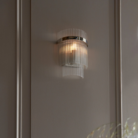 Marietta 1 Wall Light Bright Nickel