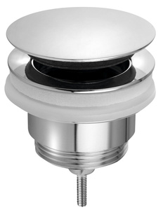 Odpływ umywalkowy 5/4”, klik-klak, duży korek, 10-45mm, chrom