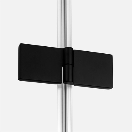 KABINA NEW AZURA BLACK ASYMETRYCZNA U 100x80x195 CZYSTE 6mm ACTIVE SHIELD