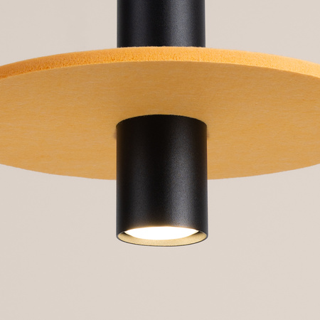 Lampa wisząca PELTA 1 czarna/żółta