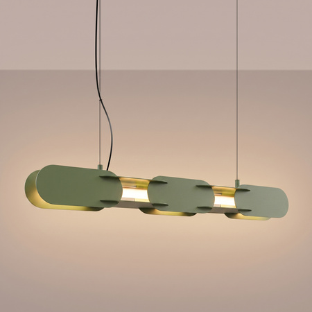 Lampa wisząca CHAIN 91 zielona oliwka LED 3000K