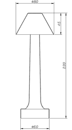 Lampa stołowa TAVOLO B LED dotykowa złota 22 cm