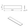 PLATO blat Rockstone 2000x24x360mm, biały mat