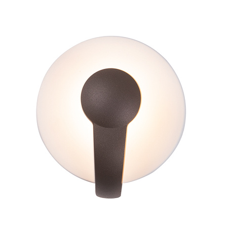 OUTDOOR WALL LIGHT LED 5W DARK BROWN - SANDY WHITE