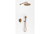 Axel Brushed Copper Zestaw prysznicowy z deszczownicą 25cm