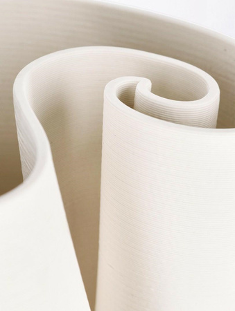 Wazon dekoracyjny BIZZOTTO MAELI BEIGE H33,5 – beżowa ceramika 3D