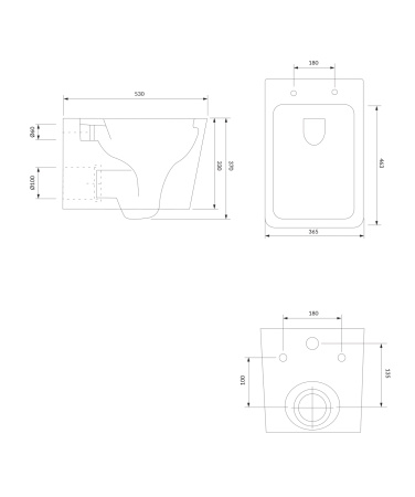 BOSTON miska toaletowa wisząca z deską wolnoopadającą, 53 x 36 cm, biały połysk