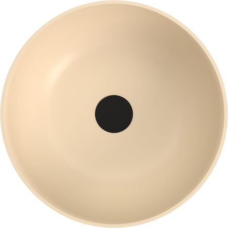 BANERA ROUND umywalka kompozytowa nablatowa, średnica 39cm, beż mat