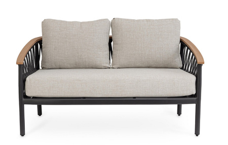 BIZZOTTO sofa 2-osobowa ogrodowa FENIX    szara