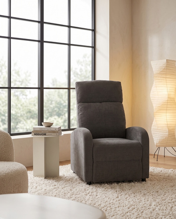 Fotel wypoczynkowy rozkładany RELAX PREMIUM ciemny szary