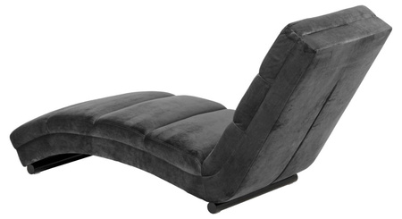 Szezlong Slinky – dark grey welur, pikowania poziome ACTONA