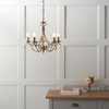Bernice 5 Pendant Light Antique Brass
