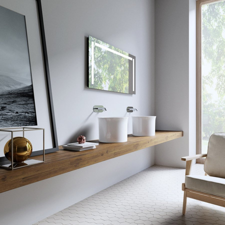 THE NEW YORKER umywalka ceramiczna nablatowa wysoka, średnica 40 cm, biała