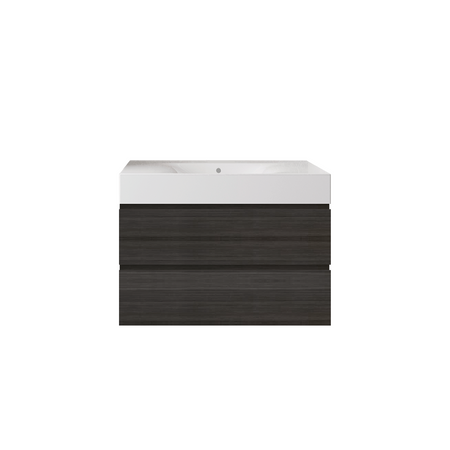 Zestaw DES Umywalka bez otworu & Szafka Joy podumywalkowa podwieszana 80 MOKA WALNUT