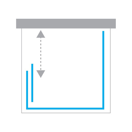NZ4 Kabina prysznicowa PRIME GUNMETAL BRUSHED 1D prostokątna przyścienna P 110x90x200 szkło czyste 6mm Active Shield 2.0