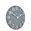 Arabic Wall Clock Flax Blue 12in