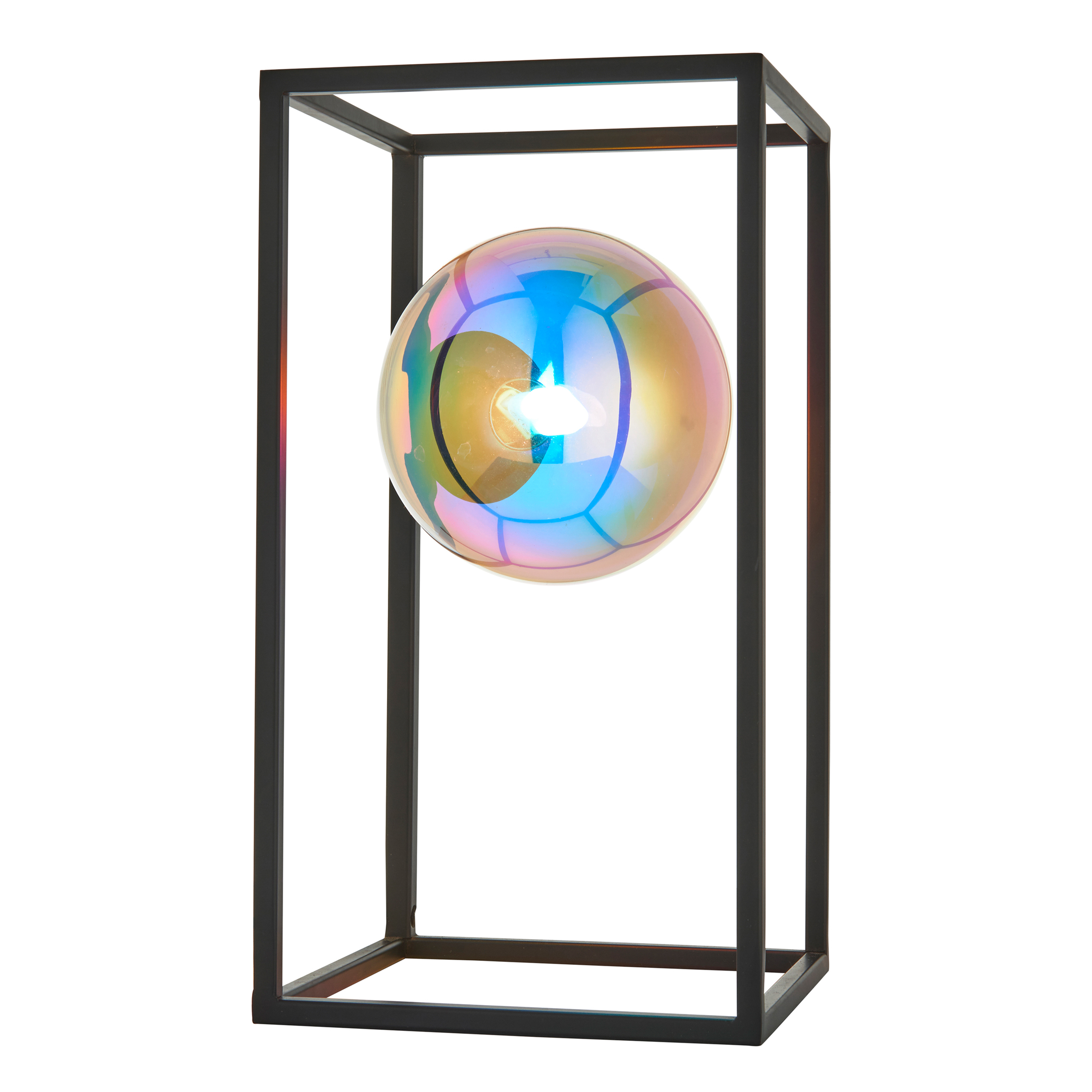 Lampa stołowa Kinjo – matowa czarna, 16 × 16 × 30 cm