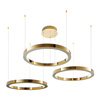 Lampa wisząca CIRCLE 3 80+80+80 cm - LED, ring złoty połysk na 1 podsufitce