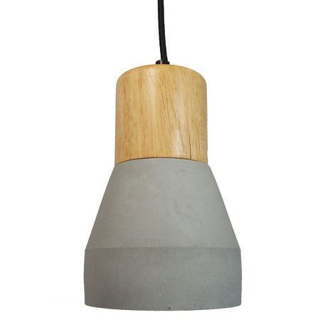 Lampa wisząca CONCRETE  12 cm- szary beton, drewno
