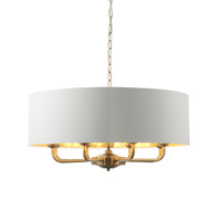 Highclere 8 Pendant Light Antique Brass 550-1730mm