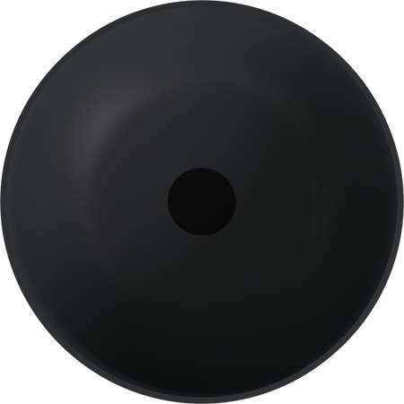BANERA ROUND umywalka kompozytowa nablatowa, średnica 39cm, antracyt mat