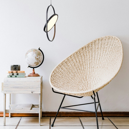 Lampa wisząca ELIPSE M, 45 cm - LED, czarna nowoczesna