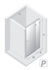 Drzwi wnękowe AVEXA NICKEL BRUSHED 1D P 110x200 szkło czyste 6mm Active Shield 2.0