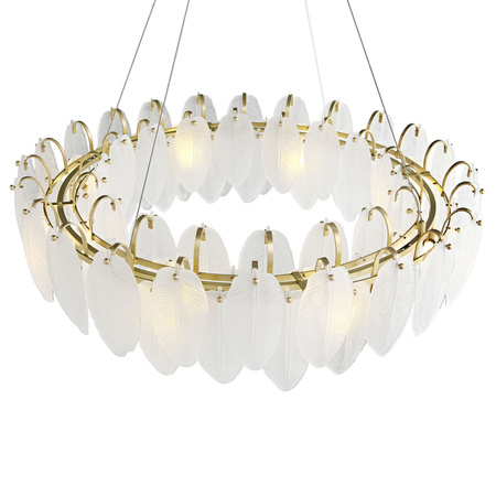 Lampa wisząca PIUMA 80 cm – biała, okrągła oprawa sufitowa