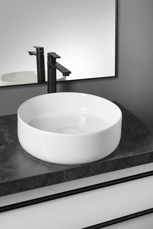 FIASTRA umywalka ceramiczna nablatowa, średnica 40cm, biały