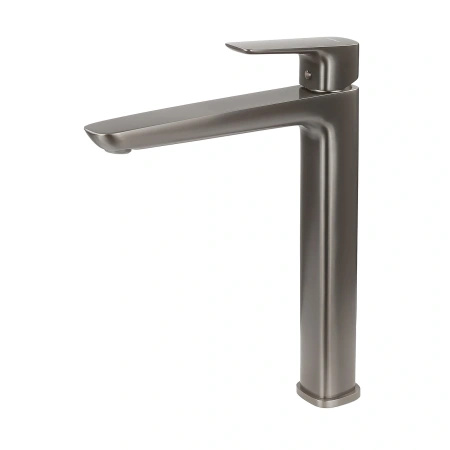 Bateria umywalkowa stojąca wysoka - nablatowa, gun metal