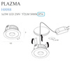 MAXLIGHT H0088 OPRAWA WPUSTOWA PLAZMA CZARNA IP54