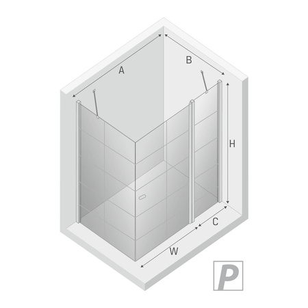 KABINA NEW SOLEO BLACK KWADRATOWA P 90x90x195 KRATKA - CZYSTE 6mm ACTIVE SHIELD