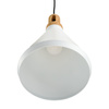 Lampa wisząca NORDIC WOODY biało drewniana 25 cm