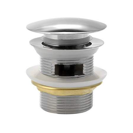 Odpływ wannowy 6/4", klik-klak, do wanien ze zintegrowanym przelewem, chrom