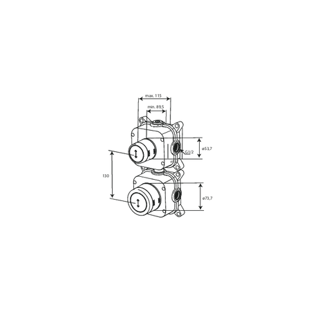 Skrzynka podtynkowa - termostat + zawór odcinający/2-drożny