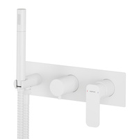 SPY podtynkowa bateria prysznicowa/wannowa, 2 funkcje, biały mat