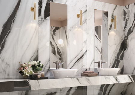 RAK Ceramics 60X120 PANDA MARBLE WHITE POLISHED (89 zł / m2)