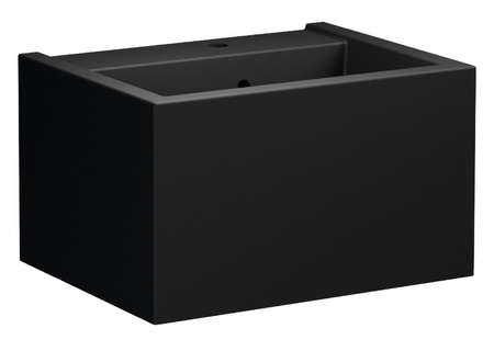 KANAAL umywalka ceramiczna 60x46,5cm, czarny mat