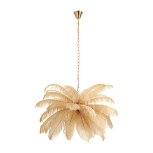 Lampa wisząca EMU 100 cm - pióra beżowe