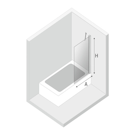 PARAWAN NAWANNOWY NEW SOLEO  U 70x140 CZYSTE 6mm ACTIVE SHIELD