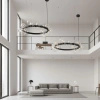 Lampa wisząca Orion 85 cm - 15 szklanych kul, czarna