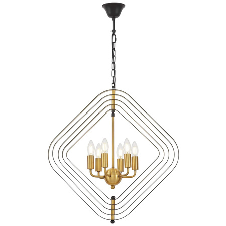 NOWOCZESNA LAMPA WISZĄCA CZARNO-MOSIĘŻNA ZEWA W6