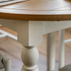 Eton Round Ext Dning Table White 1100/1500x750mm