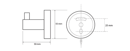 X-ROUND BLACK haczyk, czarny mat