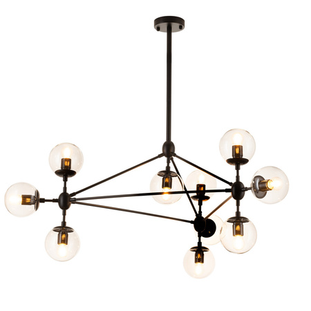 Lampa wisząca ASTRIFERO-10, 90 cm -  bursztynowo czarna