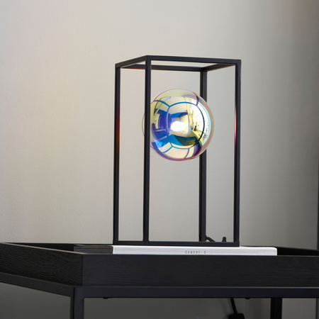 Lampa stołowa Kinjo – matowa czarna, 16 × 16 × 30 cm