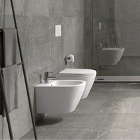 Zestaw Resort Miska WC podwieszana Rimless & Deska WC slim W/O & Bidet podwiesz. 52x36 cm biały połysk